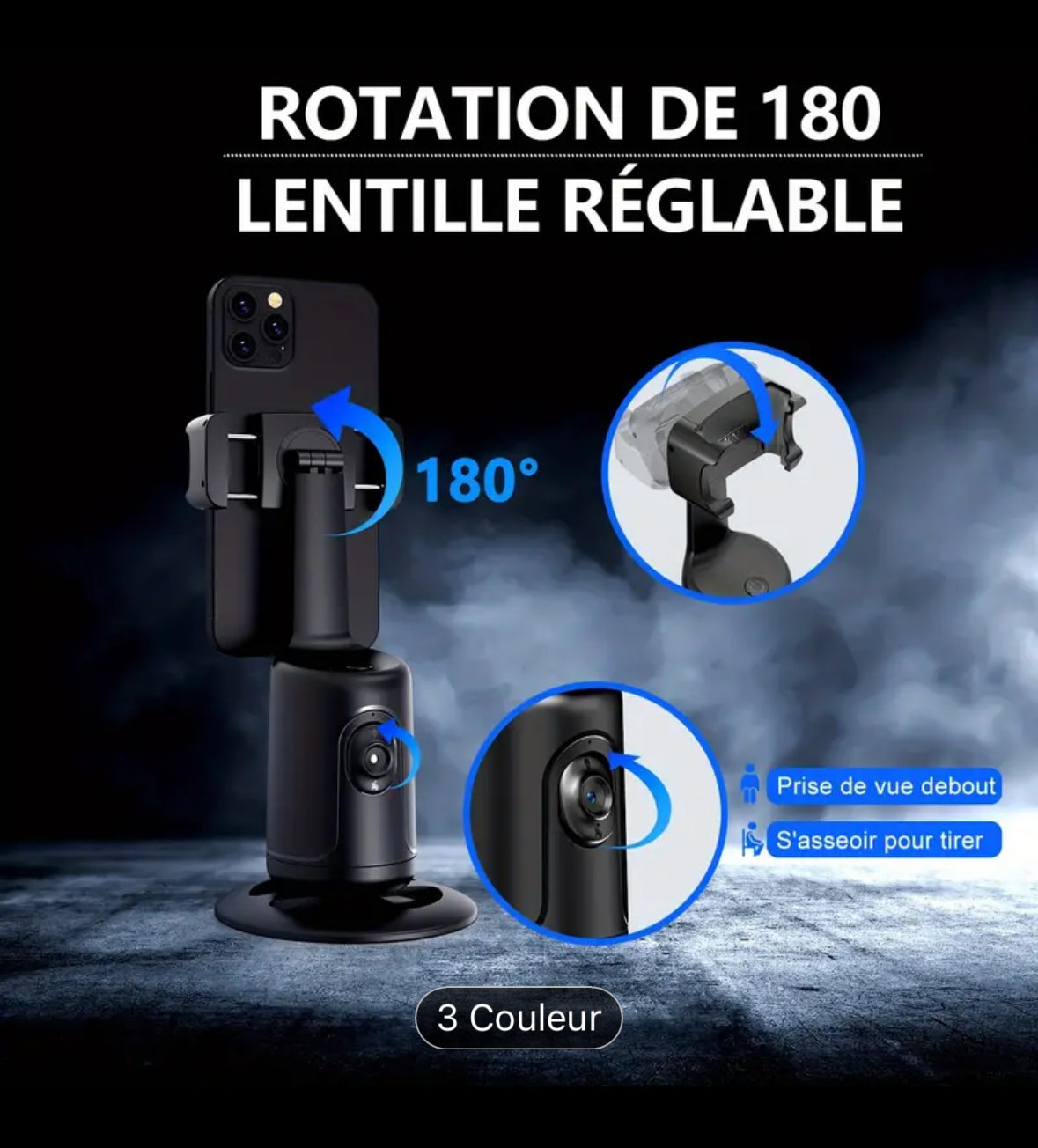 Gimbal de Suivi Automatique de Visage 360°